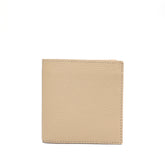 Portafoglio da uomo in pelle martellata beige con spazio per banconote, 6 carte di credito, documenti , prodotto da Pianigiani Bags.